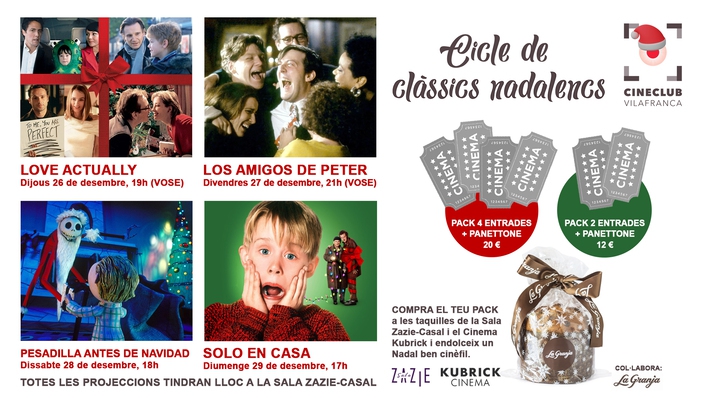 Cineclub Vilafranca celebra aquest Nadal amb un cicle de clàssics nadalencs i panettone